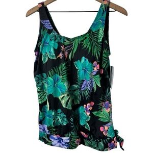 FULLFITALL SWIMSUITS STYLE TK210523 FLORAL SWIMMING WOMEN TANKINI SIZE 12